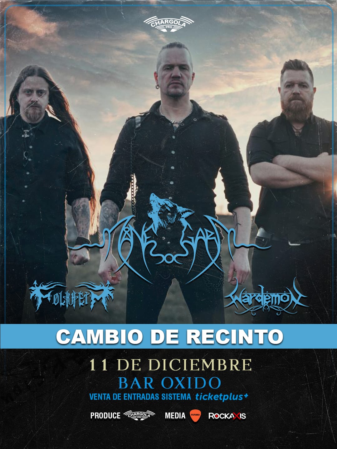 Månegarm en Chile: Cambio de recinto y ganadores de entradas